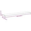 vidaXL Floating Wall Shelves 4 pcs High Gloss Grey 120x23.5x3.8 cm MDF
