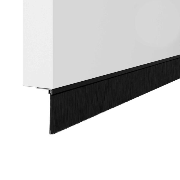 vidaXL Screw-on Door Brush Seals 2 pcs Black 100 cm Aluminium Alloy