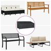 vidaXL Garden Bench Cover Black 220 x 100 x 89 cm 600D Oxford Fbric