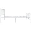 vidaXL Metal Bed Frame without Mattress with Footboard White 90x190cm
