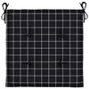 vidaXL Garden Chair Cushions 4 pcs Black Check Pattern 40x40x4 cm Fabric