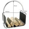 HI Firewood Holder Silver 40.5x30x47 cm