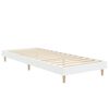vidaXL Bed Frame without Mattress White 75x190 cm Small Single Engineered Wood