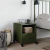 vidaXL Bedside Cabinet Olive Green 36x39x43.5 cm Steel