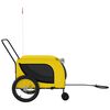 vidaXL Pet Bike Trailer Yellow and Black Oxford Fabric and Iron