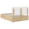 vidaXL Bed Frame with Drawer Sonoma Oak 150 x 200 cm Engineered Wood