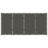 vidaXL Garden Table with Glass Top Grey 190x90x75 cm Poly Rattan