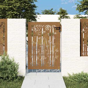 vidaXL Garden Gate 85 x 150 cm Powder-coated steel Black Lockable