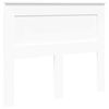 vidaXL Bed Frame with Headboard White 135 x 190 cm Solid Pine Wood