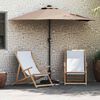 vidaXL Garden Parasol Taupe 294 x 150 x 223 cm Polyester and Steel