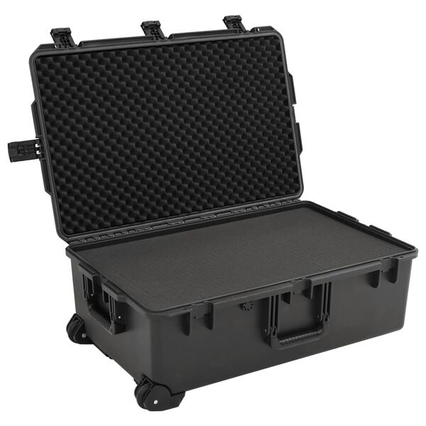 vidaXL Portable Flight Case Black 79.5x51.5x30.5 cm PP