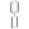 vidaXL Firewood Rack White 44x28x90 cm Cold-rolled steel