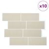 vidaXL Decorative Stickers 10 pcs Beige 29.4 x 21.4 cm