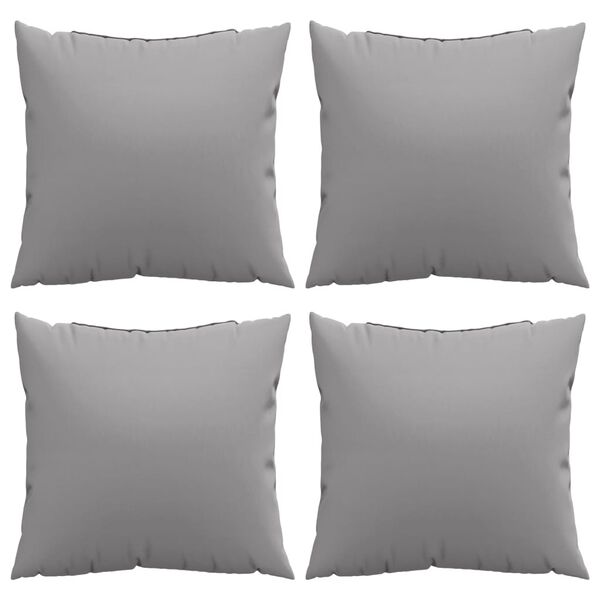 vidaXL Sofa Cushions 4 pcs Grey 60x60 cm Fabric