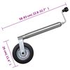 vidaXL Jockey Wheel 48 mm with 2 Support Tubes and 3 Split Clamps