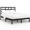 vidaXL Bed Frame without Mattress Black Solid Wood 150x200 cm King Size