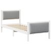 vidaXL Bed Frame with Headboard Light Grey 80 x 200 cm Fabric