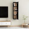 vidaXL TV Cabinets 2 pcs High Gloss Black 30.5x30x60 cm Engineered Wood