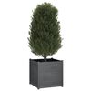 vidaXL Garden Planter Grey 70x70x70 cm Solid Pinewood
