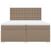 vidaXL Box Spring Bed with Mattress Cappuccino 200x200 cm Faux Leather