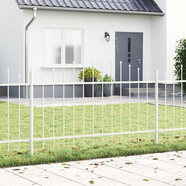 vidaXL Garden Fence White 510 x 100 cm