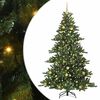 vidaXL Artificial Hinged Christmas Tree Green 210 cm PVC and Steel