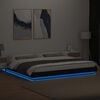 vidaXL Bed Frame with LED Lights without Mattress Black 180x200cm