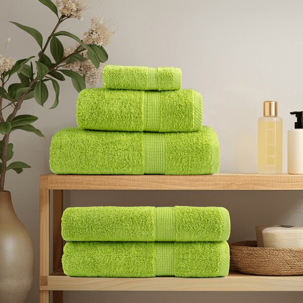 vidaXL Premium Towels SOLUND 4 pcs Apple Green 100x200 cm 600 gsm