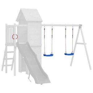 vidaXL Swing Seats with Ropes 2 pcs Blue 37x15 cm Polyethene