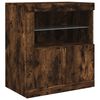 vidaXL Sideboard with LED Lights Smoked Oak 162x37x67 cm