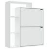 vidaXL Shoe Cabinet White 79.5x24x90.5 cm Engineered Wood