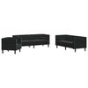 vidaXL Sofa Set Black Velvet