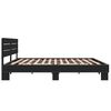vidaXL Bed Frame without Mattress Black 180x200 cm Super King