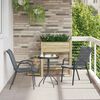 vidaXL Stackable Garden Chairs 2 pcs Grey Textilene Fabric