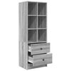 vidaXL Highboard with Drawer Grey Sonoma 45.5 x 34 x 127 cm