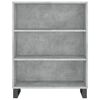 vidaXL Highboard Concrete Grey 69.5x34x180 cm Engineered Wood