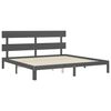 vidaXL Bed Frame without Mattress Grey 200x200 cm Solid Wood Pine