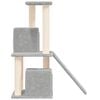 vidaXL Cat Tree with Sisal Scratching Posts Light Grey 82 cm