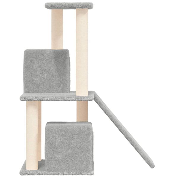 vidaXL Cat Tree with Sisal Scratching Posts Light Grey 82 cm