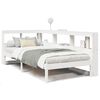 vidaXL Bookcase Bed without Mattress White 90x190 cm Single Solid Wood Pine