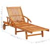 vidaXL 2 Piece Sunlounger Set with Table Solid Acacia Wood