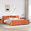 vidaXL Bed Frame without Mattress Wax Brown 180x200 cm Super King Solid Wood Pine