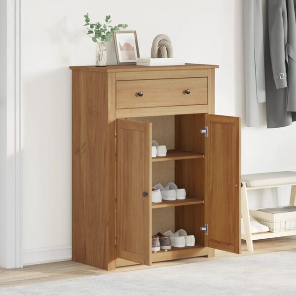 vidaXL Shoe Cabinet PANAMA 80x40x114 cm Solid Wood Pine