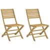vidaXL Folding Chairs 2 pcs 48,5x61,5x87 cm Solid Wood Acacia
