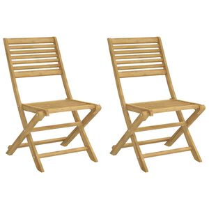 vidaXL Folding Chairs 2 pcs 48,5x61,5x87 cm Solid Wood Acacia