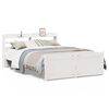 vidaXL Bed Frame with Headboard without Mattress White 140x190 cm