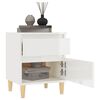 vidaXL Bedside Cabinets 2 pcs High Gloss White 40x35x50 cm