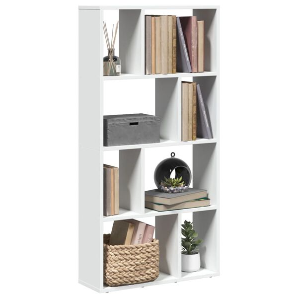 vidaXL Bookcase White 60x20x120.5 cm Engineered Wood