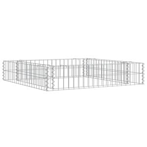 vidaXL Gabion Raised Bed Galvanised Steel 100x100x20 cm