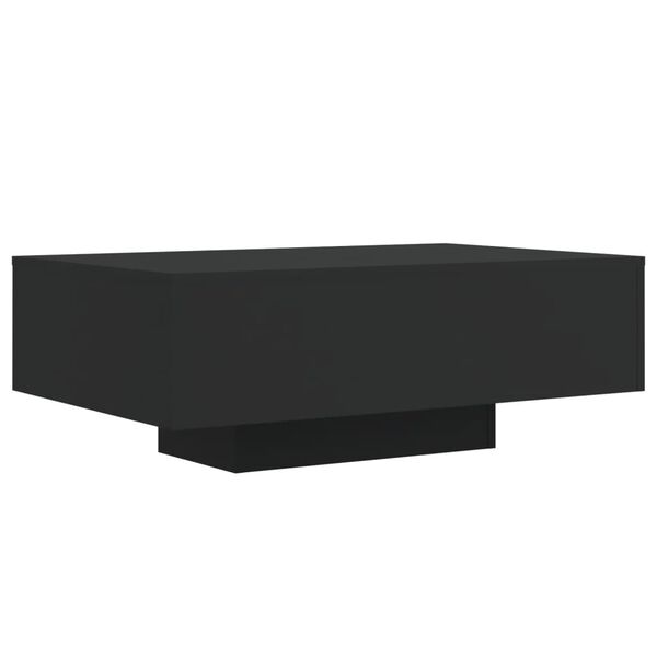 vidaXL Coffee Table with LED Lights Black 85x55x31 cm